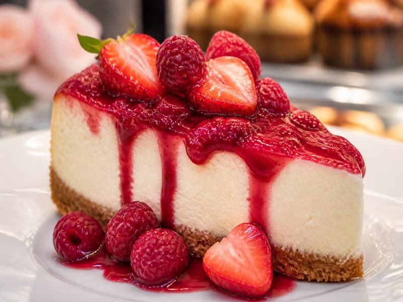 Porción Cheesecake de frutos rojos